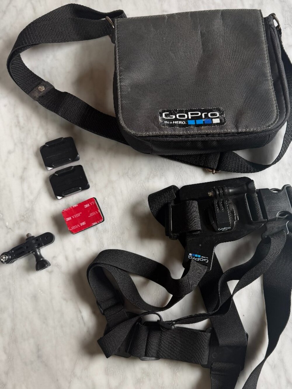 Moving Sale - GoPro Chest Mount Harness + Travel Case + New Adhesive Mounts